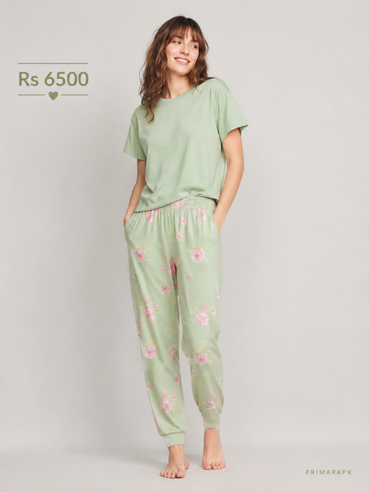 Cotton Printed Short Sleeve Pyjamas