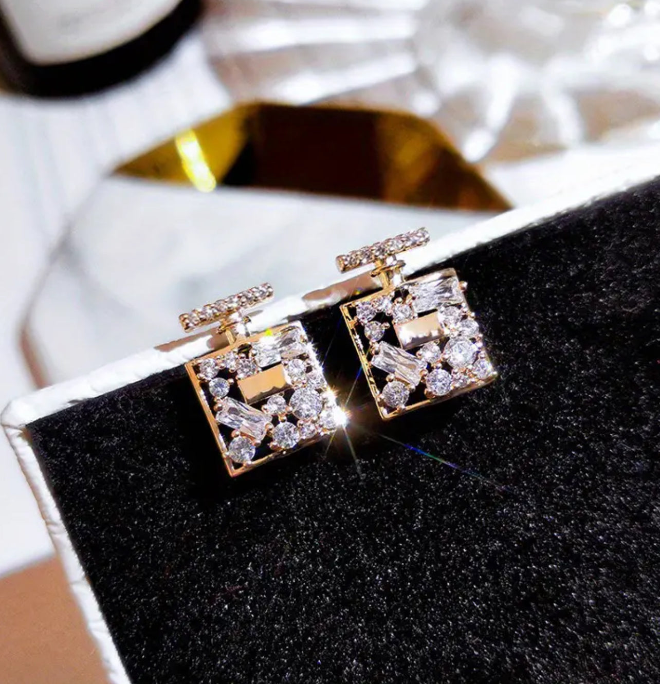 Chanel-Inspired Ear Studs – Elegant Designer-Style Stud Earrings | M&Z Collection