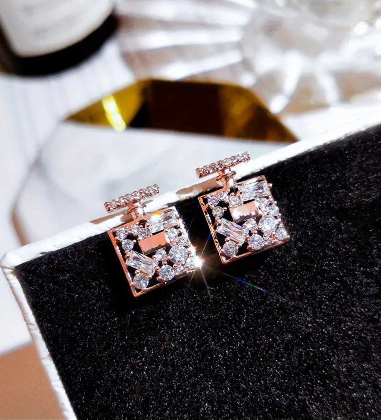 Chanel-Inspired Ear Studs – Elegant Designer-Style Stud Earrings | M&Z Collection