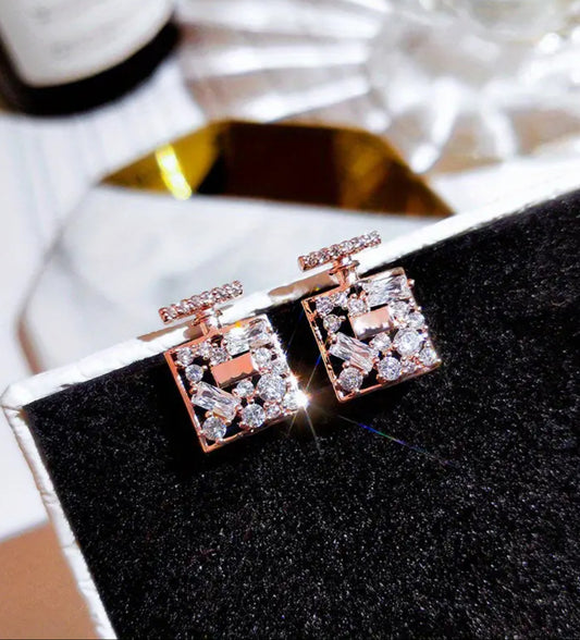 Chanel-Inspired Ear Studs – Elegant Designer-Style Stud Earrings | M&Z Collection