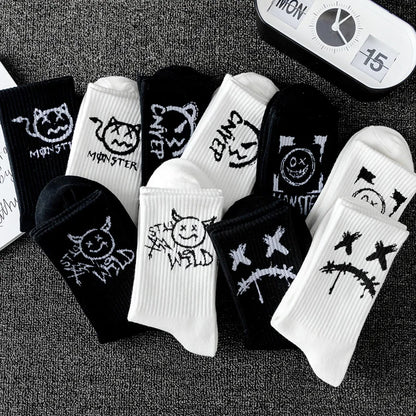 Ghost Graffiti - Pack de 10 Pares de Calcetines Deportivos para Hombre con Diseño Personalizado