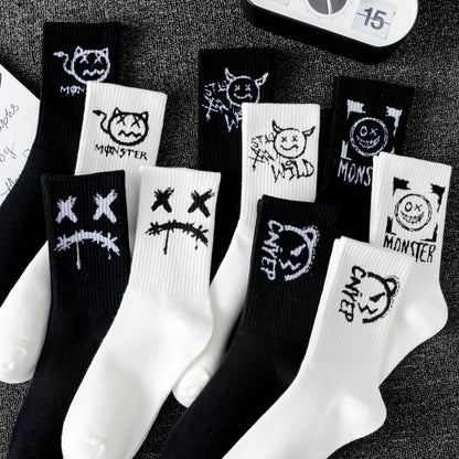 Ghost Graffiti - Pack de 10 Pares de Calcetines Deportivos para Hombre con Diseño Personalizado