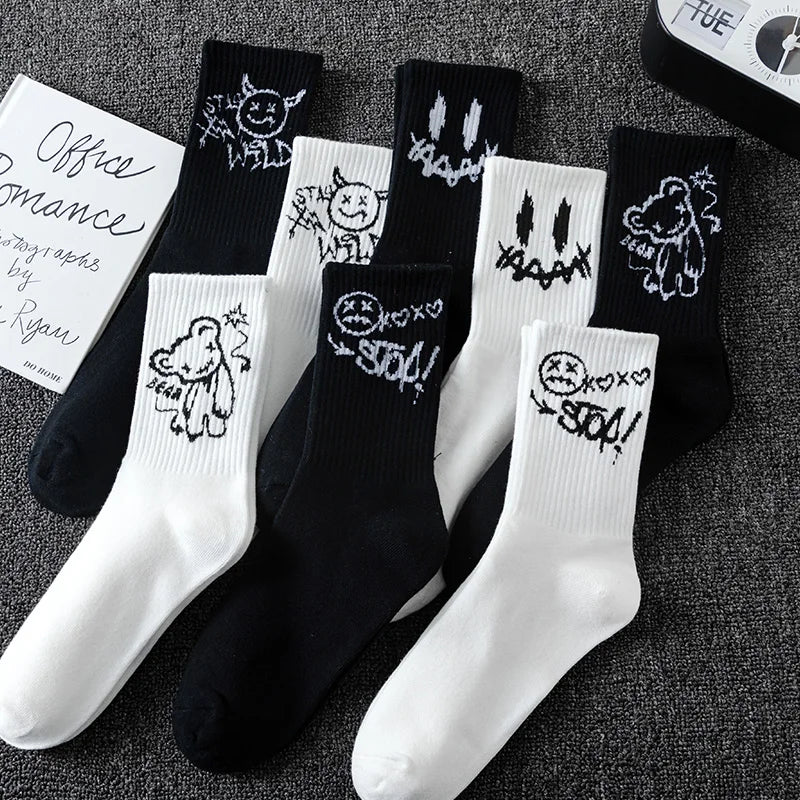 Ghost Graffiti - Pack de 10 Pares de Calcetines Deportivos para Hombre con Diseño Personalizado