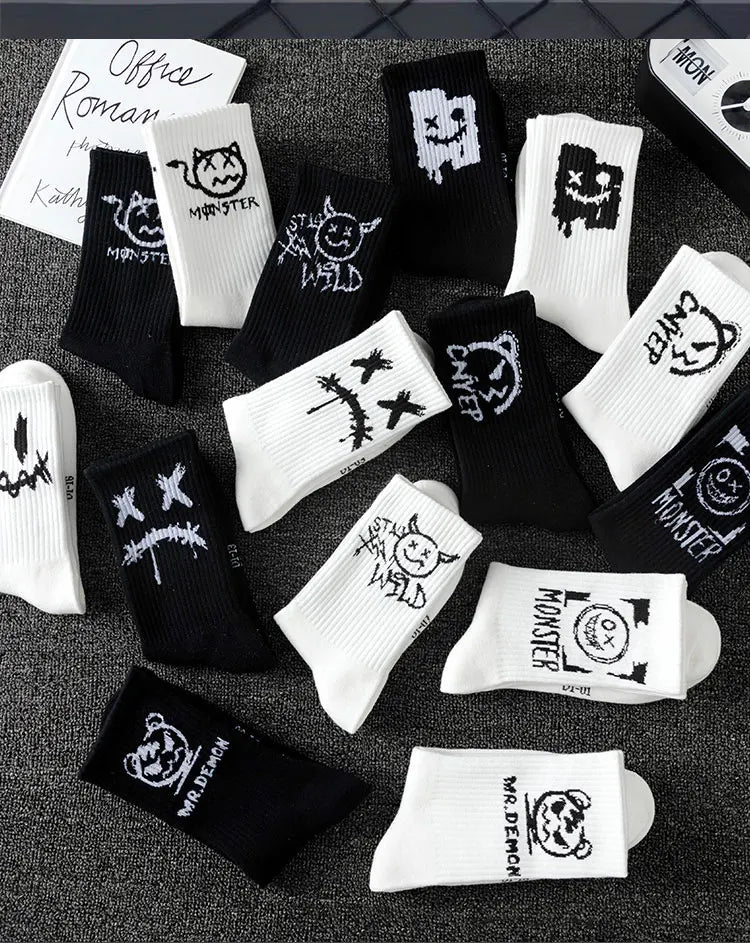 Ghost Graffiti - Pack de 10 Pares de Calcetines Deportivos para Hombre con Diseño Personalizado