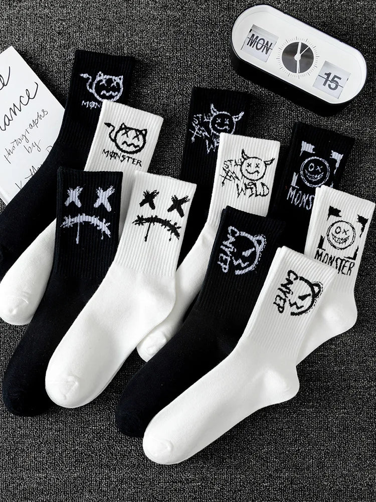 Ghost Graffiti - Pack de 10 Pares de Calcetines Deportivos para Hombre con Diseño Personalizado