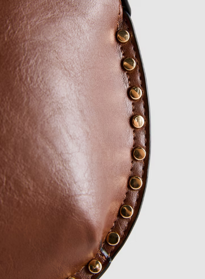Paula Echevarría Faux Leather Studded Shoulder Bag