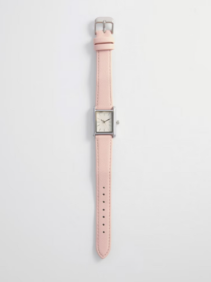 Faux Leather Strap Watch