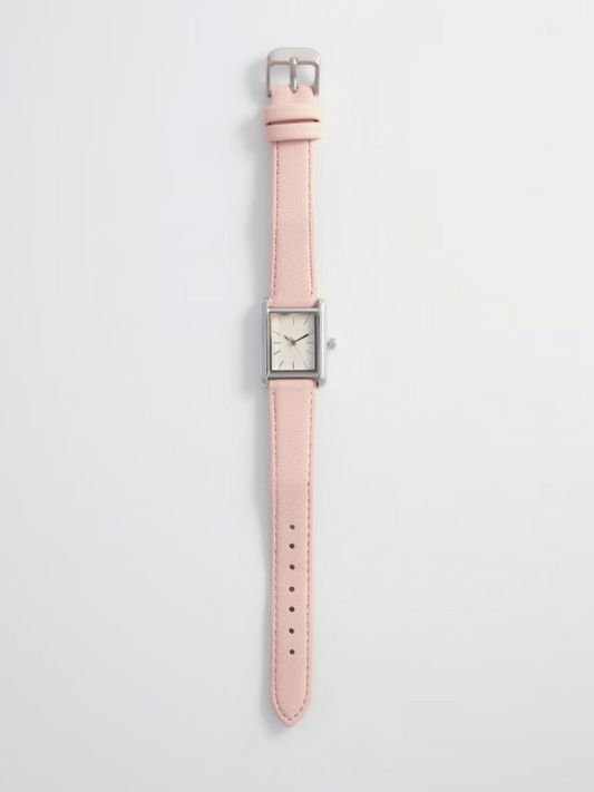 Faux Leather Strap Watch