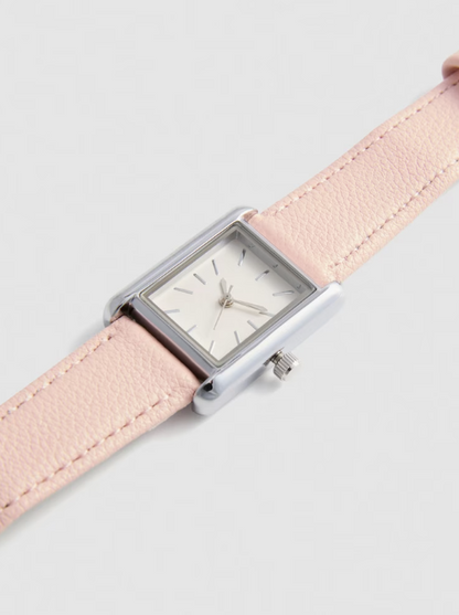 Faux Leather Strap Watch