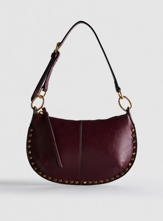 Paula Echevarría Faux Leather Studded Shoulder Bag