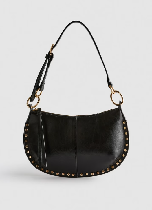 Paula Echevarría Faux Leather Studded Shoulder Bag