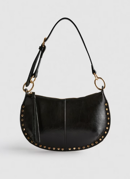 Paula Echevarría Faux Leather Studded Shoulder Bag