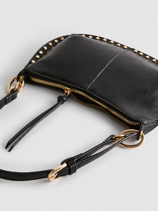 Paula Echevarría Faux Leather Studded Shoulder Bag