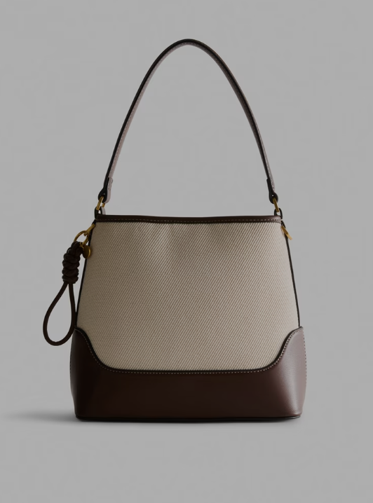 Faux Leather Bucket Bag