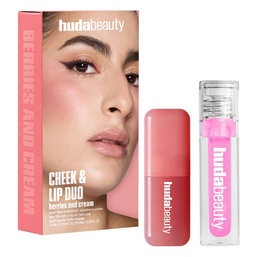 Huda Beauty Cheek & Lip Duo – Berries & Cream | Authentic UK Beauty | M&Z Collection