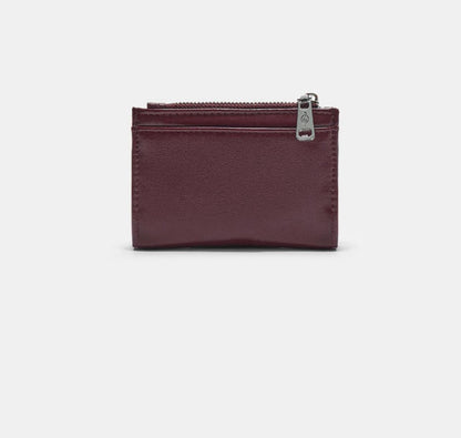 Stradivarius Burgundy Zip Purse for Women – Authentic UK Brand