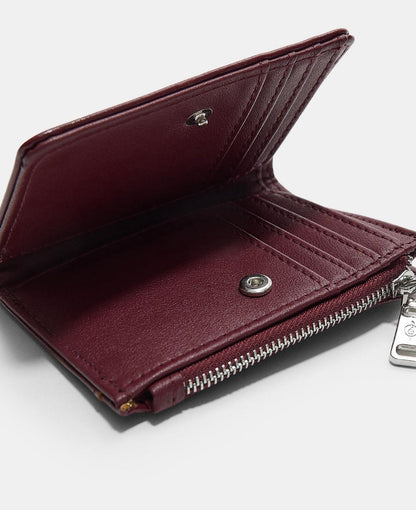 Stradivarius Burgundy Zip Purse for Women – Authentic UK Brand